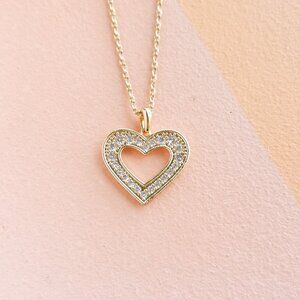 Alicia Bonnie - Charlotte White Crystal Gold Necklace - NEW